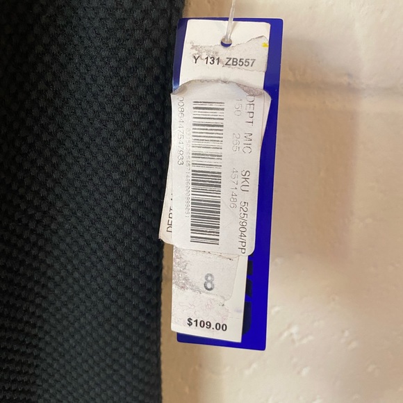 Peter Nygard Black Sleeveless Stretch Dress with Orange Purple Design NWT - Picture 5 of 11